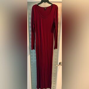SHEIN Deep Red Long Sleeve Dress